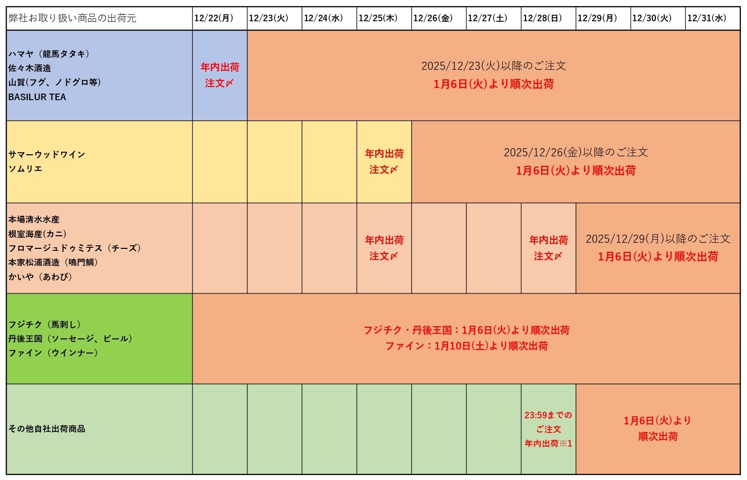 25-26年末年始スケジュール