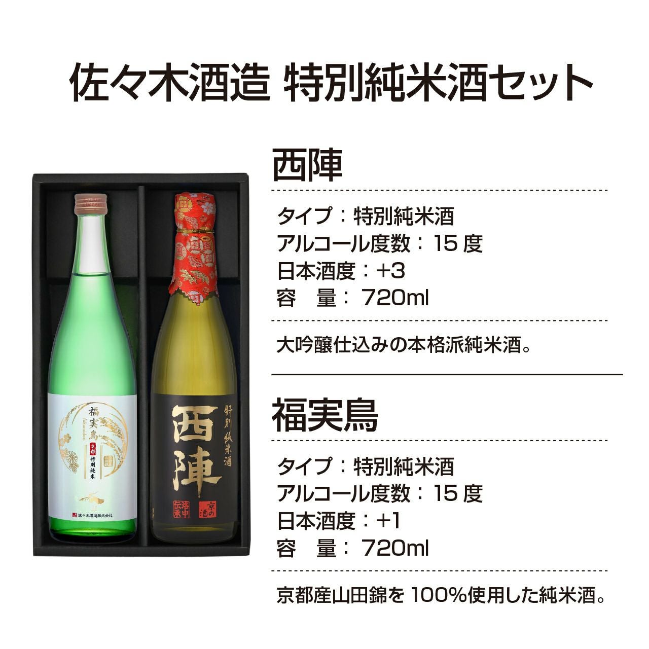 佐々木酒造】佐々木酒造 特別純米酒セット 720ml*2 | ネットdeグラン