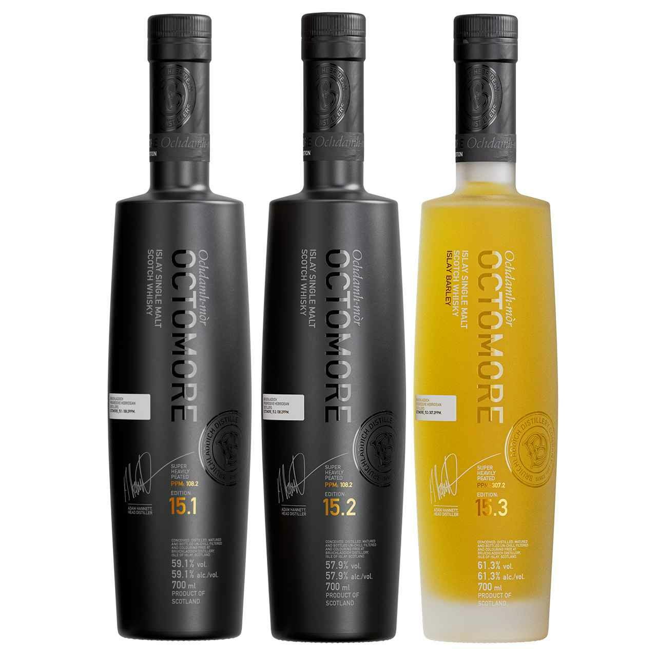 【値下げ】Octomore オクトモア 06.3 & 08.3 & 15.3 Octomore オクトモア 06 3 & 08 3 & 15 3 セット（フェノール値 歴代1