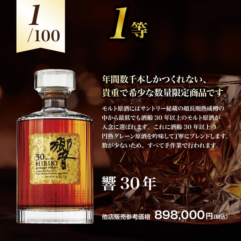 【第4弾】響30年が当たる！？プレミアムウイスキー福袋　1等