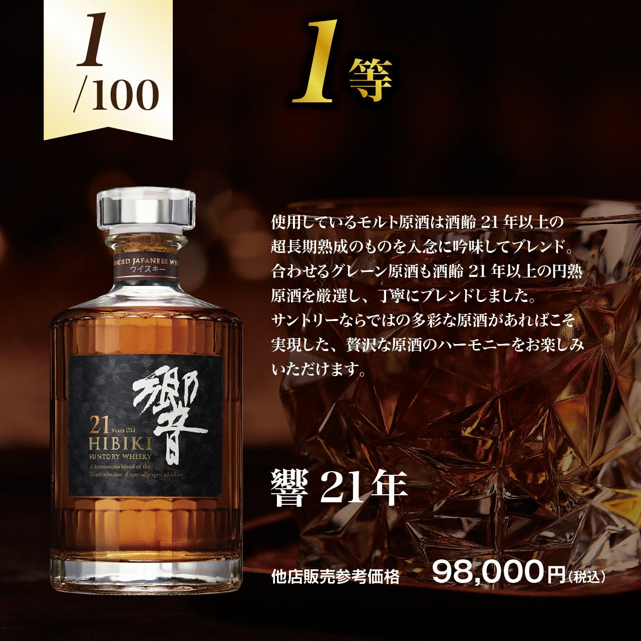 第19弾】響21年が当たる！？オリジナルウイスキーくじ！【3月6日(金
