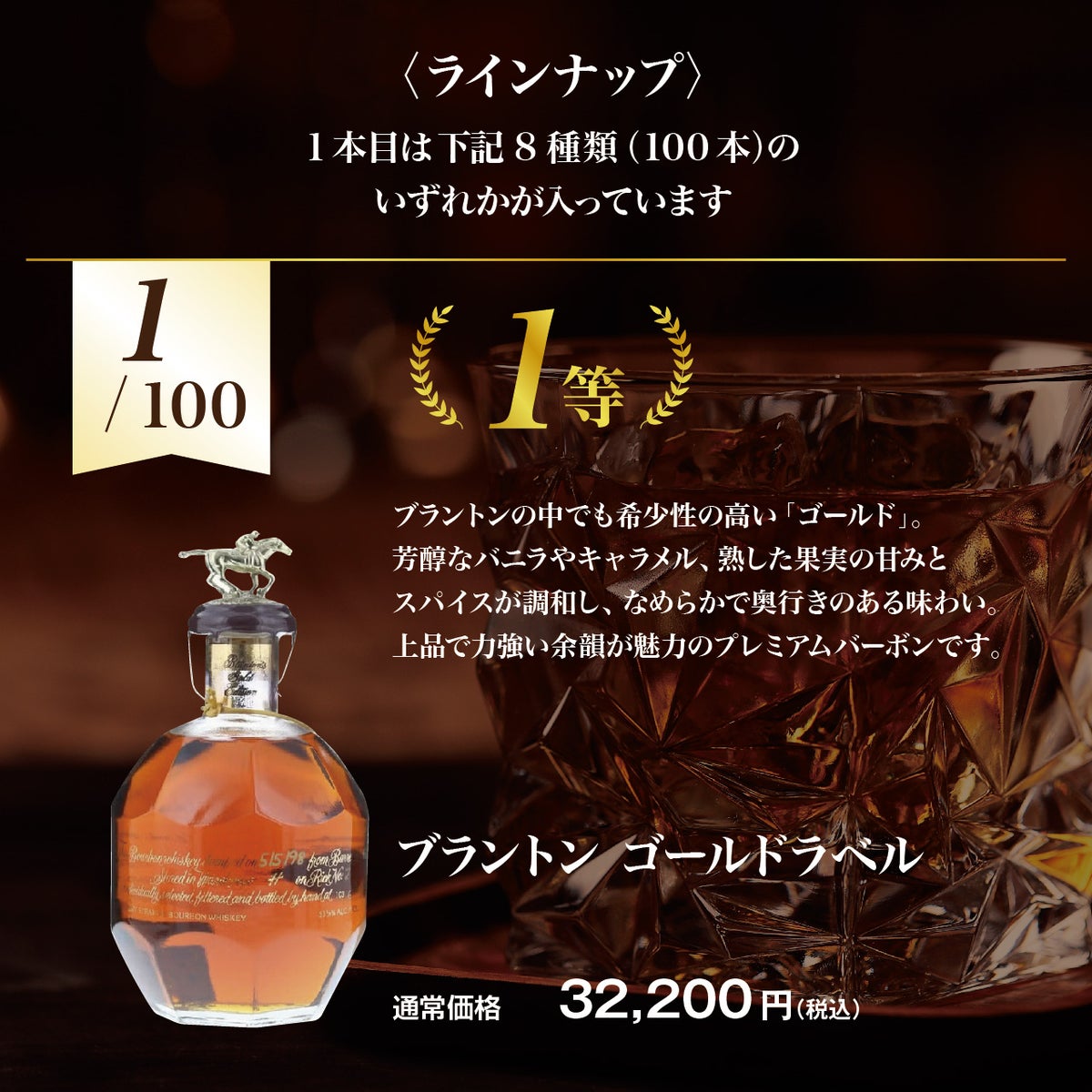 【第7弾】ブラントンが当たる!?アメリカンウィスキーくじ(2本入)1等
