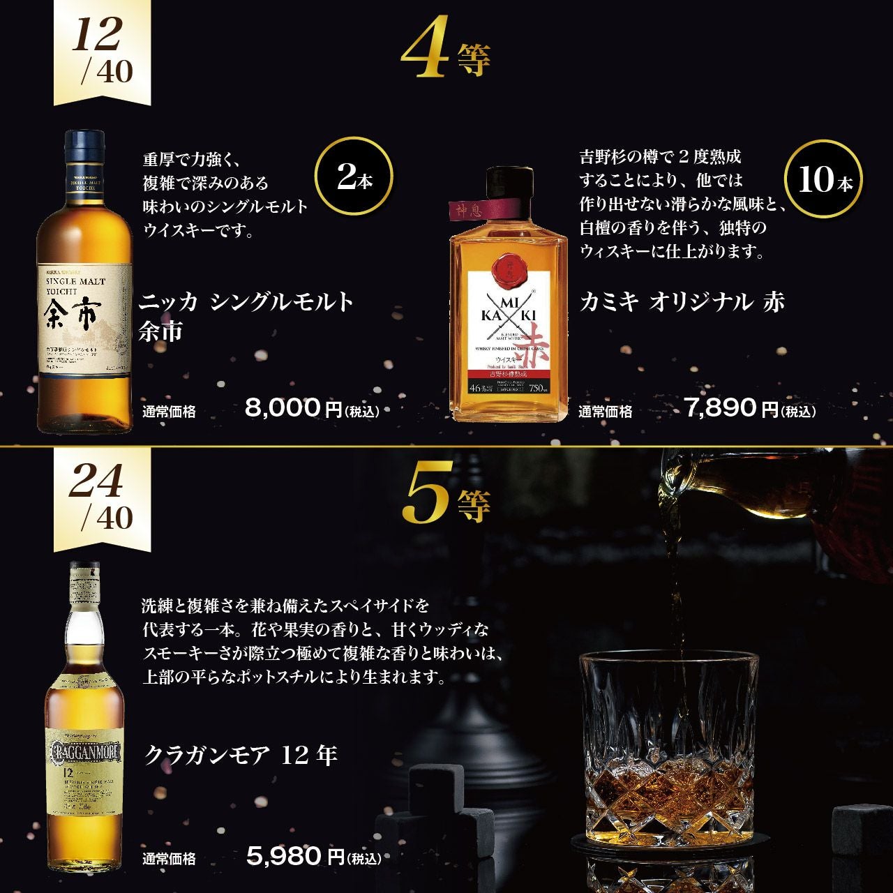 1本は何があたるかお楽しみ！ウイスキー5本福袋（5本セット） | ネット