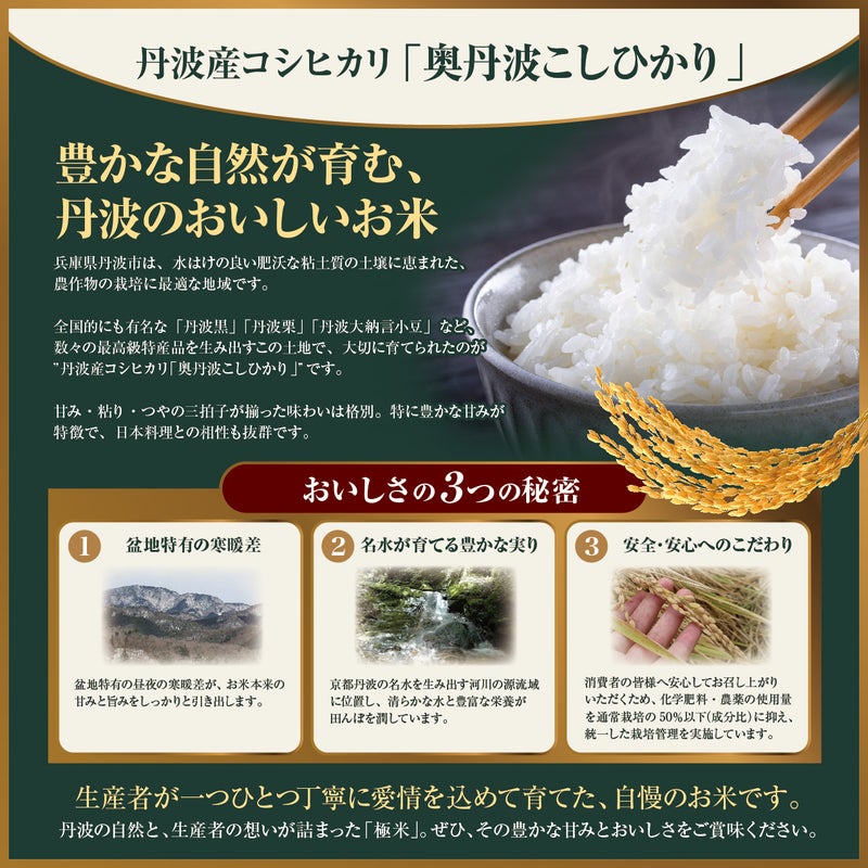 令和7年(2025年度)産】丹波産コシヒカリ 「極米」 2kg 極米について